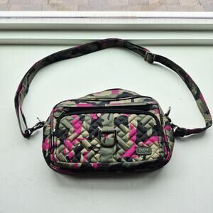 Lug Carousel Orchid Crossbody Bag Camo Print Convertible Belt Bag Travel Purse
